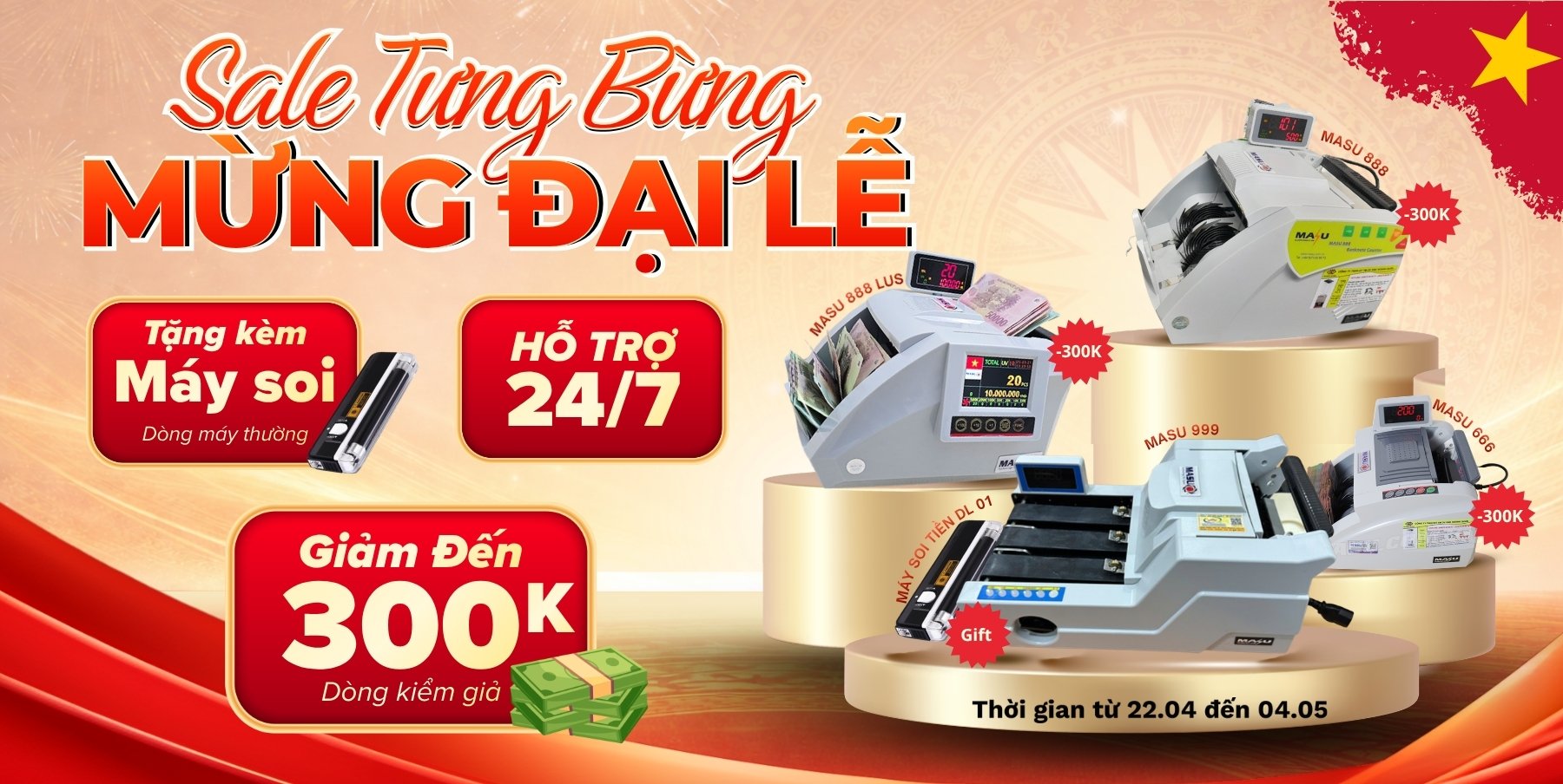 Khuyến mãi máy đếm tiền MASU T4-2026