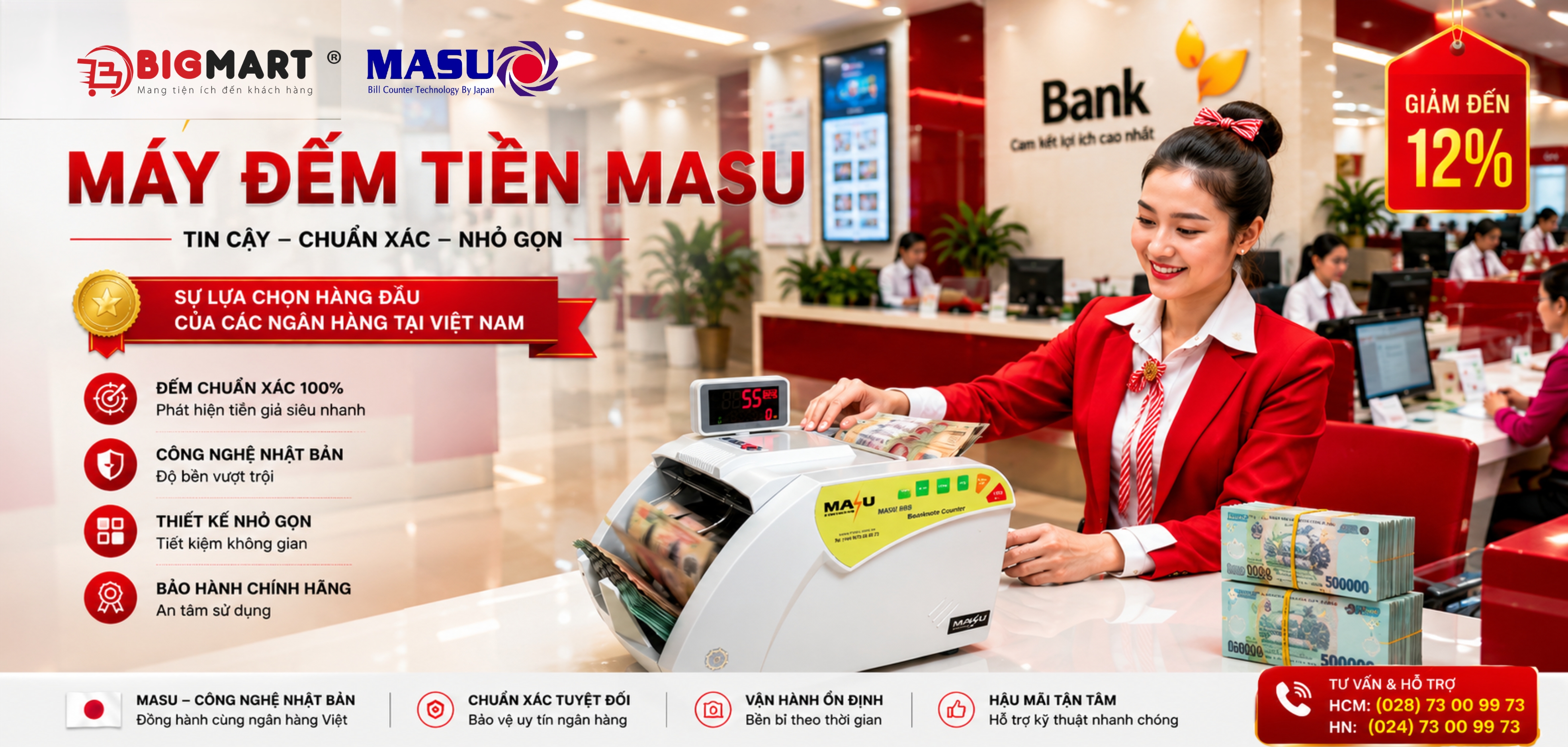 May đếm tiền MASU_HD Bank