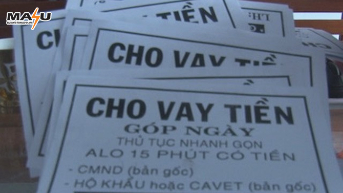 Quảng cáo cho vay tiền nhanh, 5 thanh niên bị xử phạt.