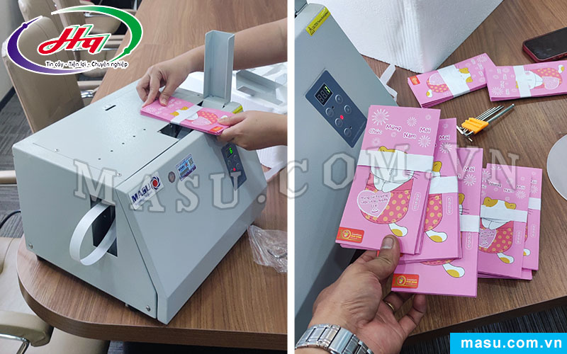 Máy bó MASU ZK-300 bó bao lì xì, phong bì, bìa thư, thiệp mời, card