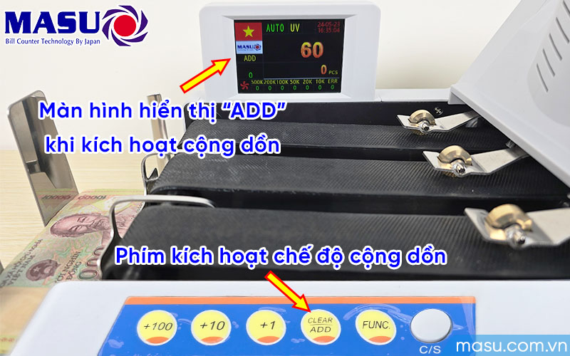 Cộng dồn nhiều lần đếm dễ dàng với MASU 999 Plus