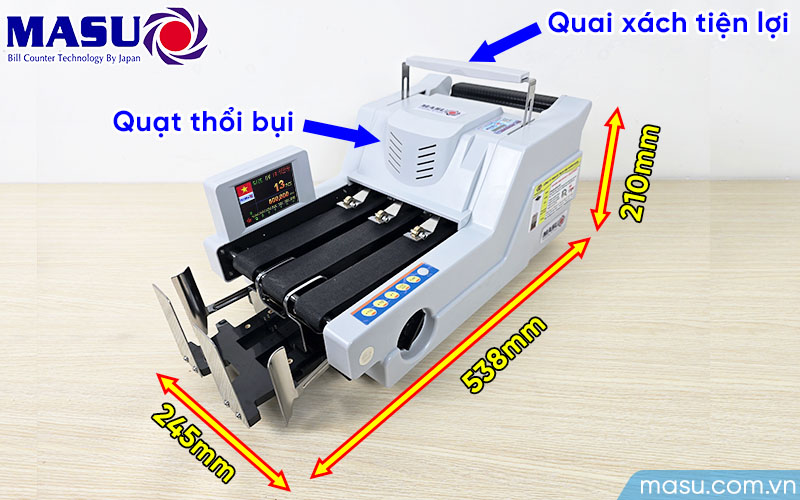 Thiết kế máy dài cứng cáp, mạnh mẽ với băng tải dài