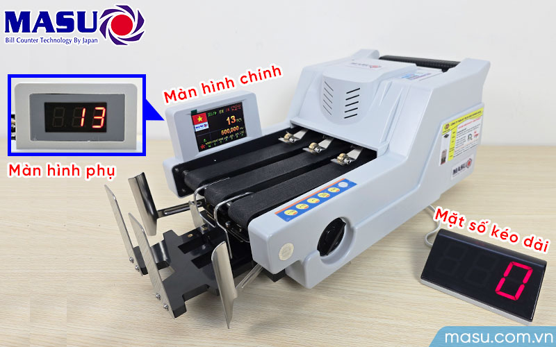 MASU 999 Plus tích hợp 2 màn hình, có thể kết nối mặt số kèo dài