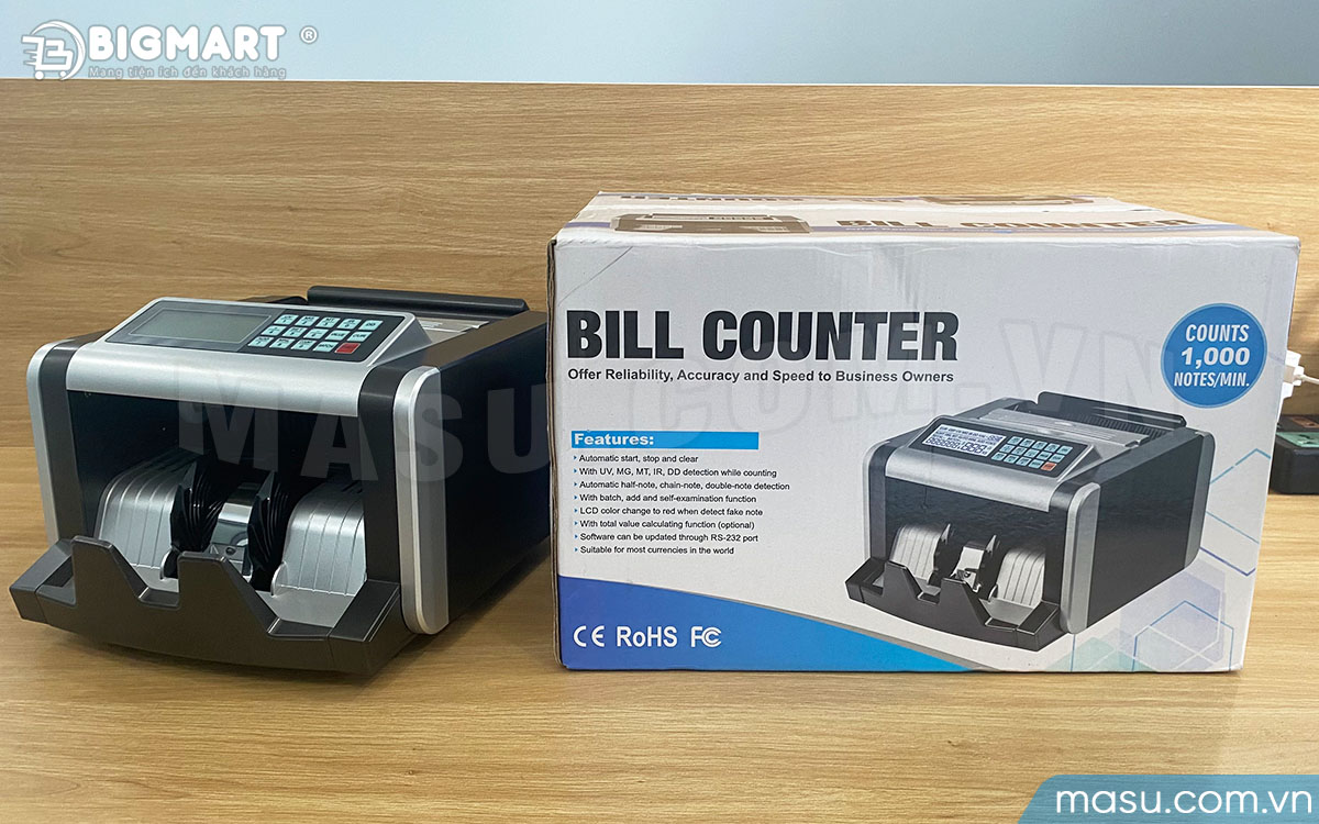 Misuri 2800C có khay nạp thả rộng rãi, không bị kẹt tiền