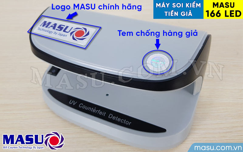 Dấu hiệu nhận biết máy soi tiền MASU 166 LED chính hãng