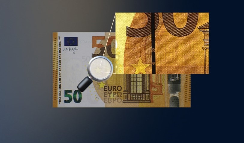 Kiểm tra dây an ninh trên tiền Euro