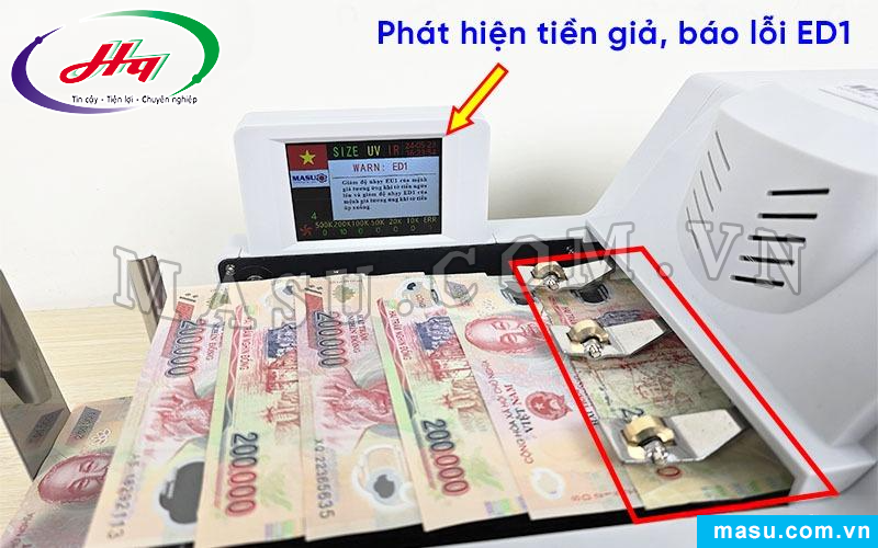 Máy đếm tiền Masu 999 Plus với tính năng phát hiện tiền giả chuẩn xác