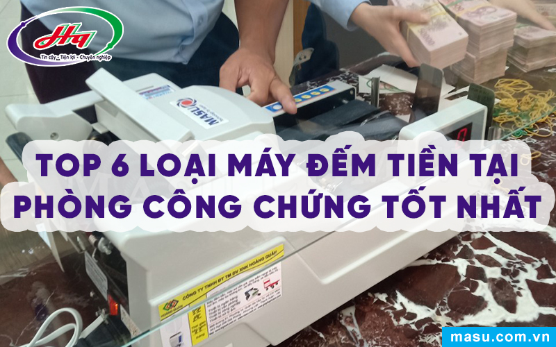 Máy đếm tiền tại Phòng công chứng