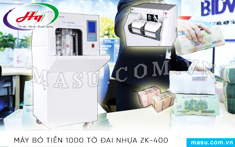 Máy bó tiền đai nhựa 1000 tờ ZK-400