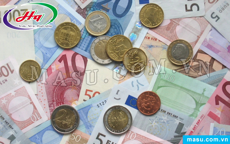 Các mệnh giá Euro khi quy đổi sang tiền Việt